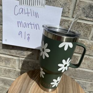 Yeti cup. Only used a few times. Flowers can be removed if desired.